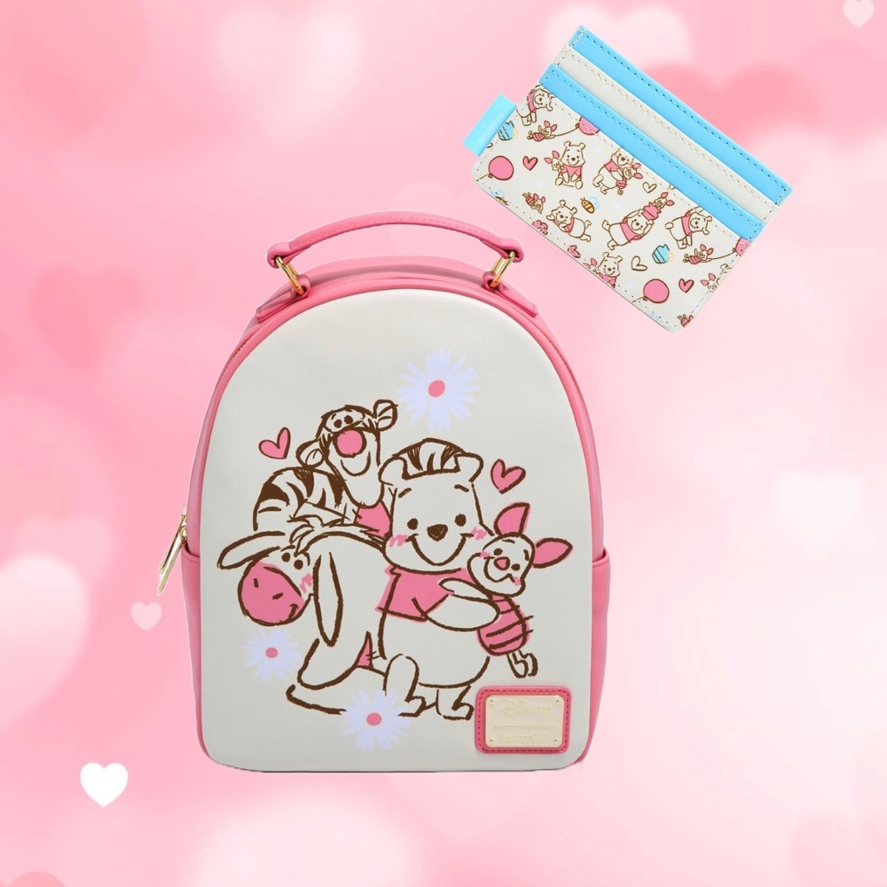 Loungefly Disney Winnie the Pooh Sketch Mini Backpack and Cardholder